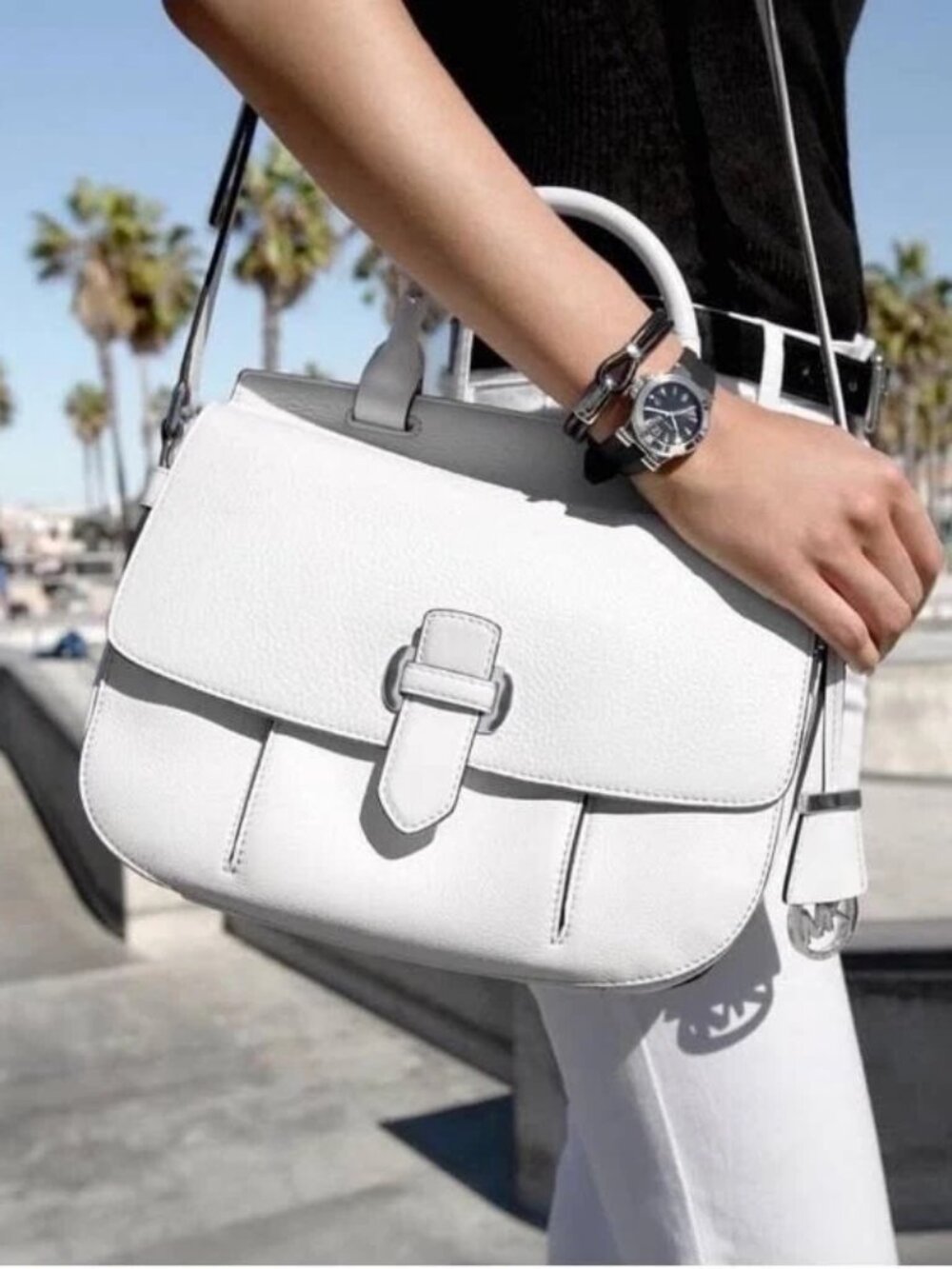 NWT Michael Michael Kors Romy Large Leather Crossbody